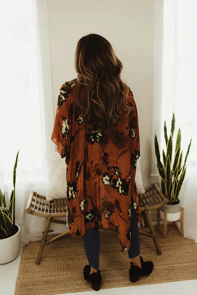 Airy Floral Kimono