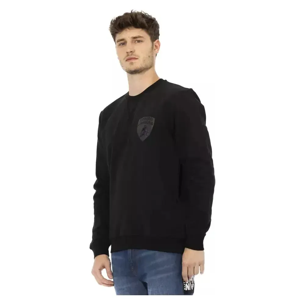 Automobili Lamborghini Black Cotton Men Sweater