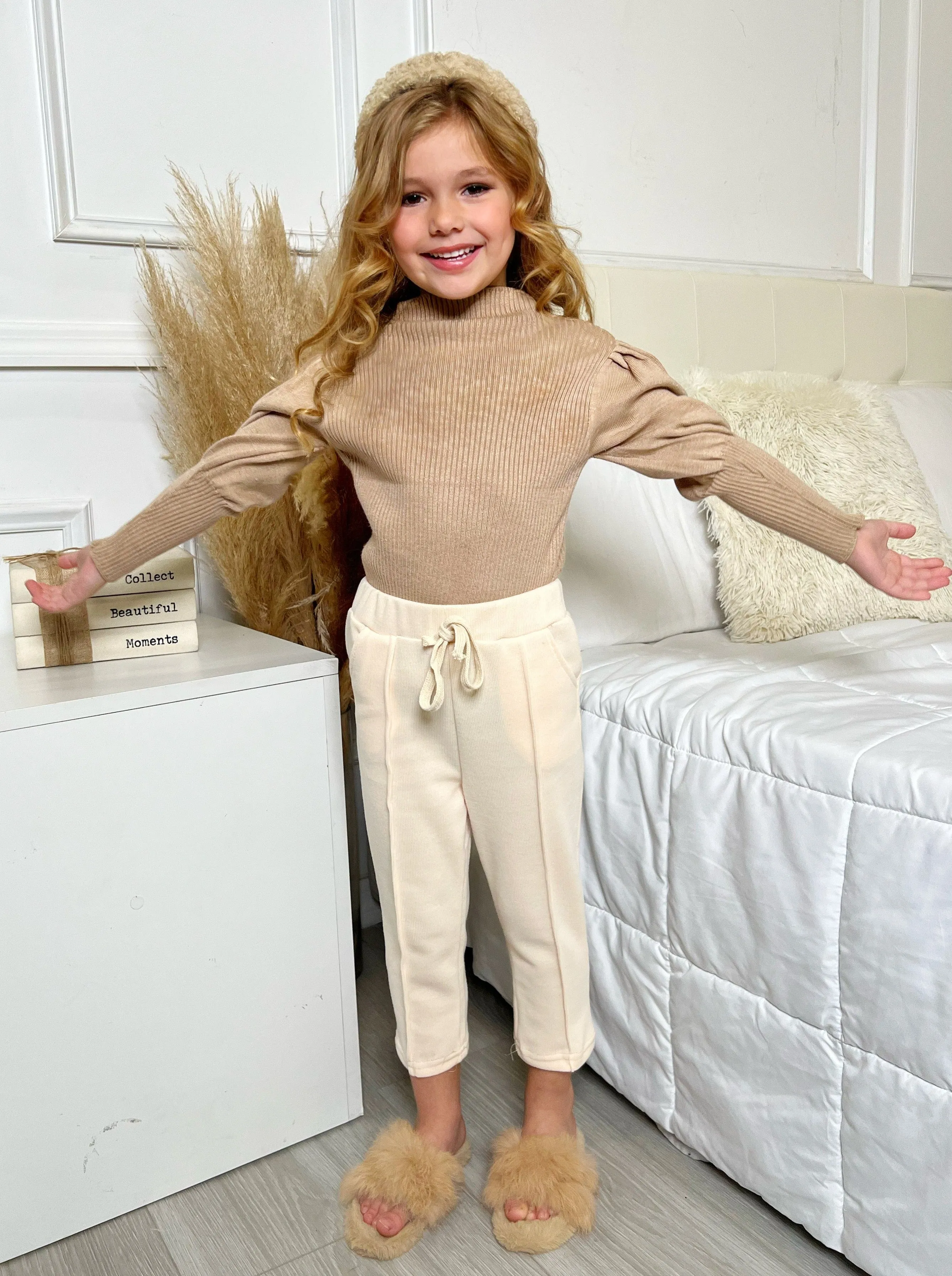 Beige Goes With Everything Rib Knit Top