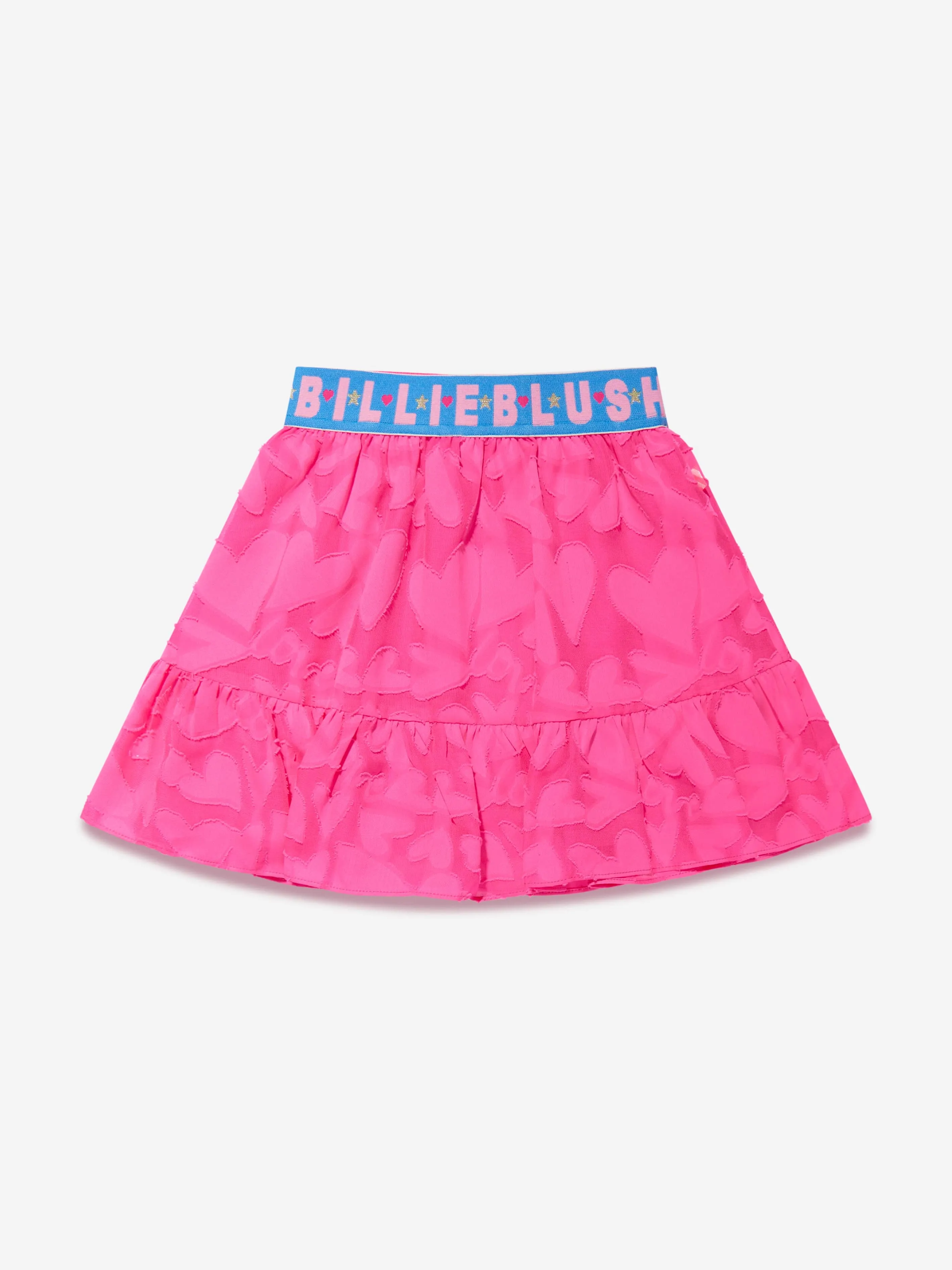 Billieblush Girls Heart Print Skirt in Pink