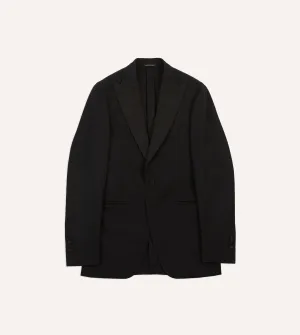 Black Barathea Wool Dinner Jacket