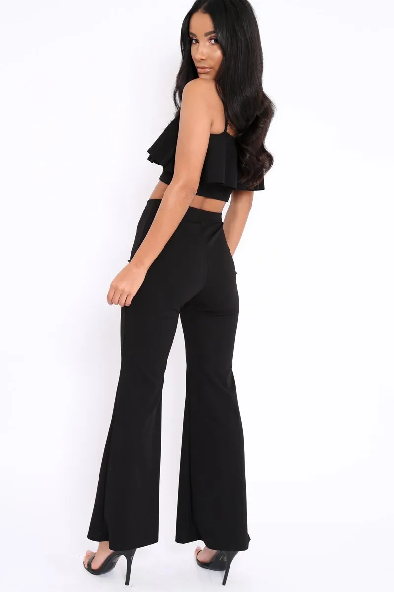 Black Cami Trouser Two Piece Set - Roselle