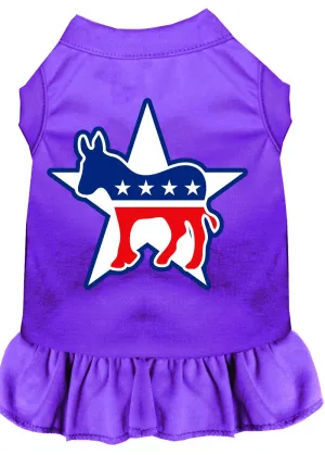 Democrat Screen Print Dress Purple 4x (22)