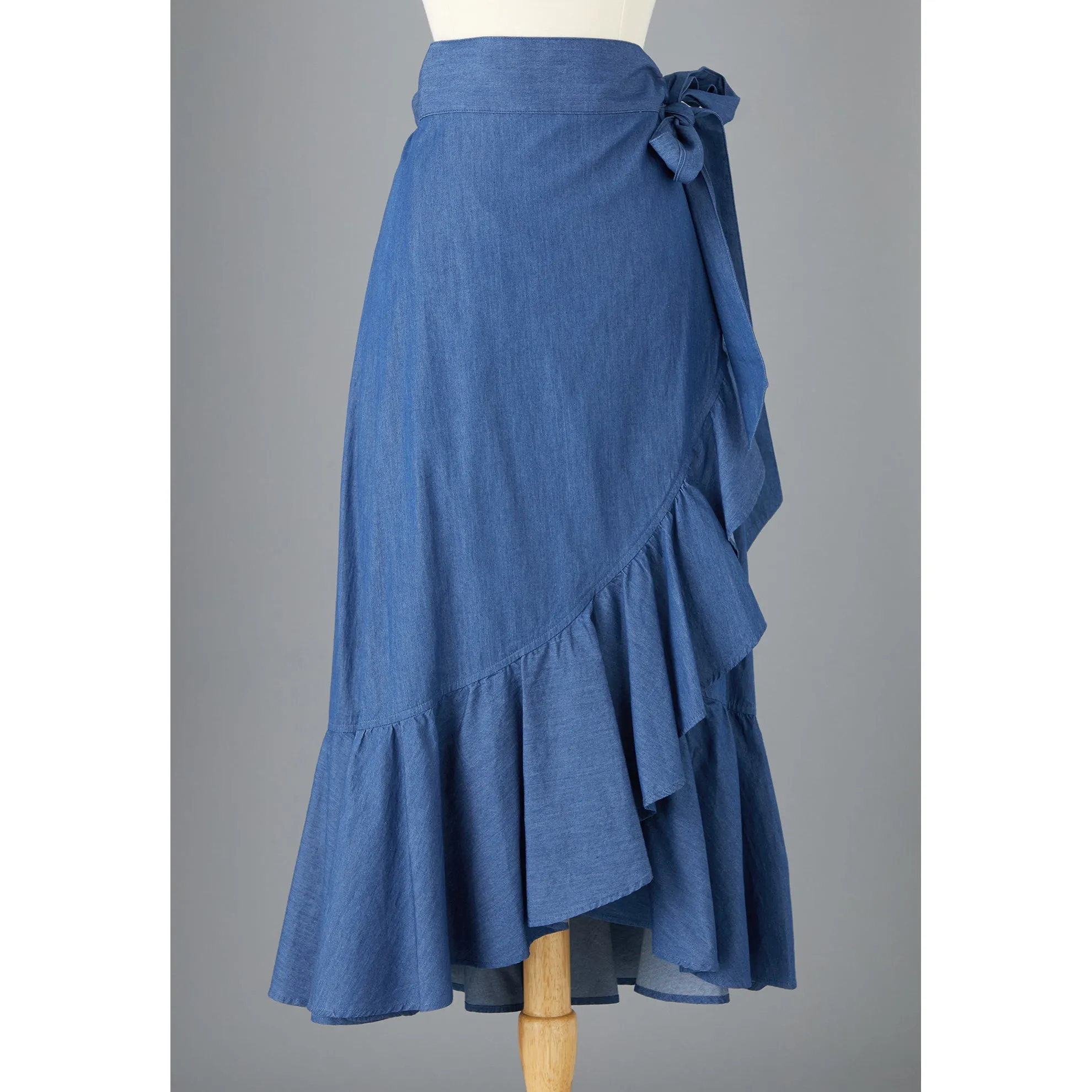 Denim Wrap Skirt