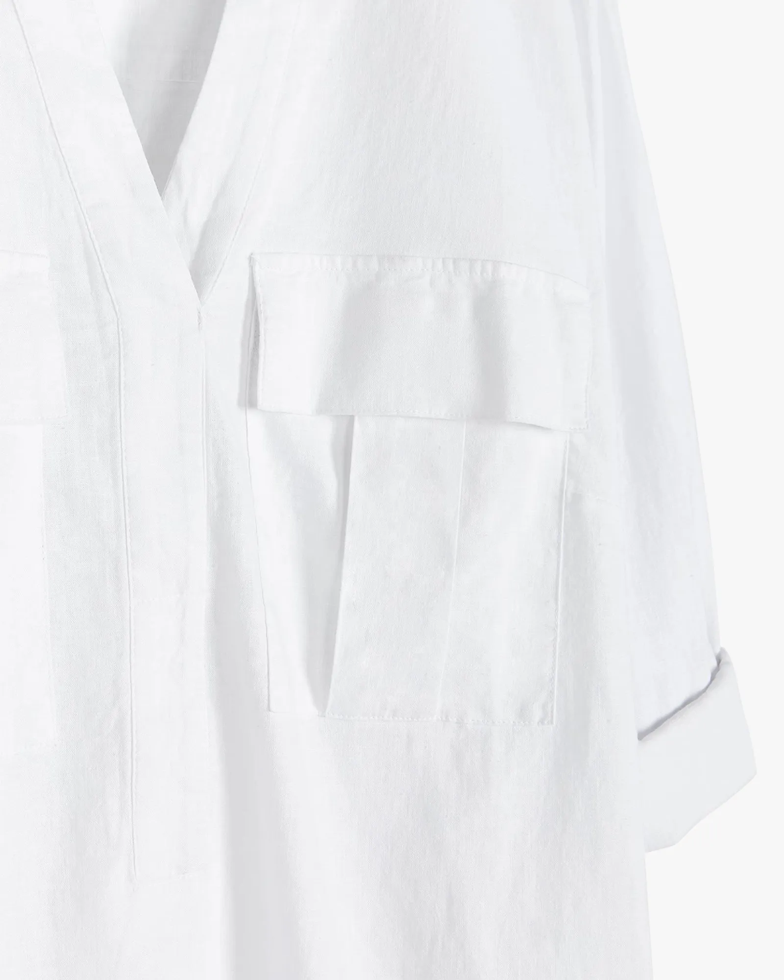 Dennie Linen-Blend Tunic | White