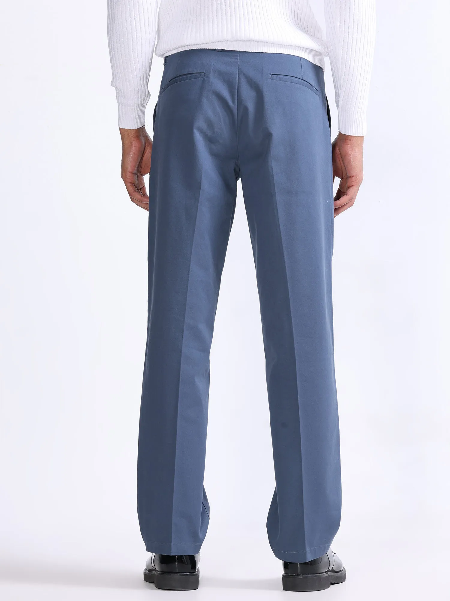 Duca Double Pleated Aqua Blue Relaxed Pant