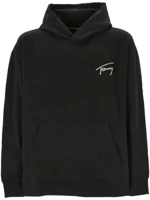 Embroidered Logo Cotton Blend Hoodie