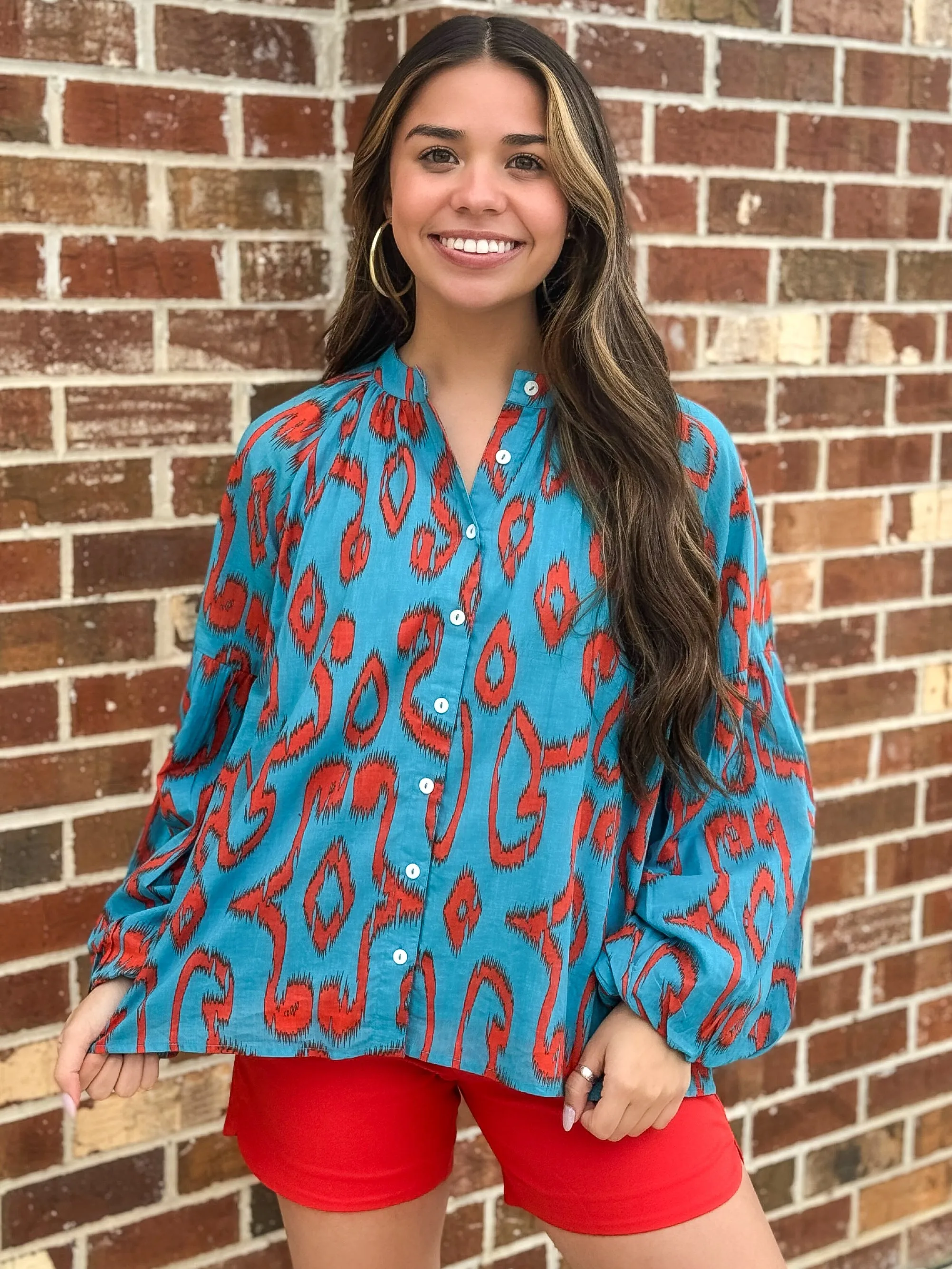 Emory Top (Pacific Ikat)