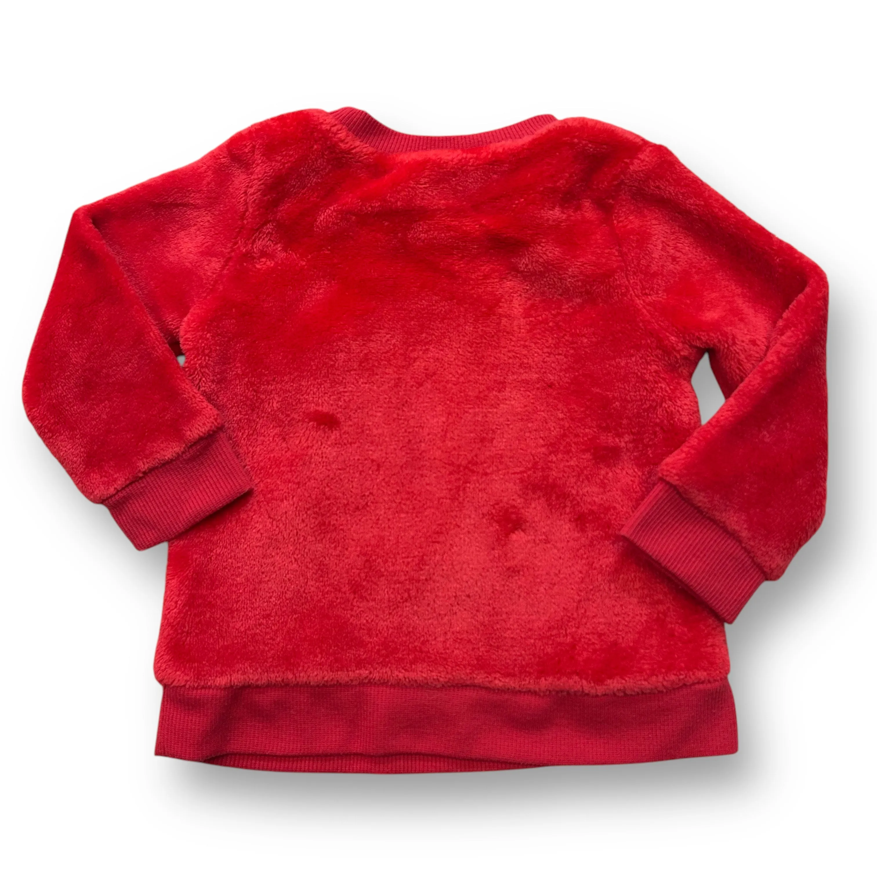 Girls Jumping Beans Size 12 Months Red Soft Plush Penguin Sweatshirt