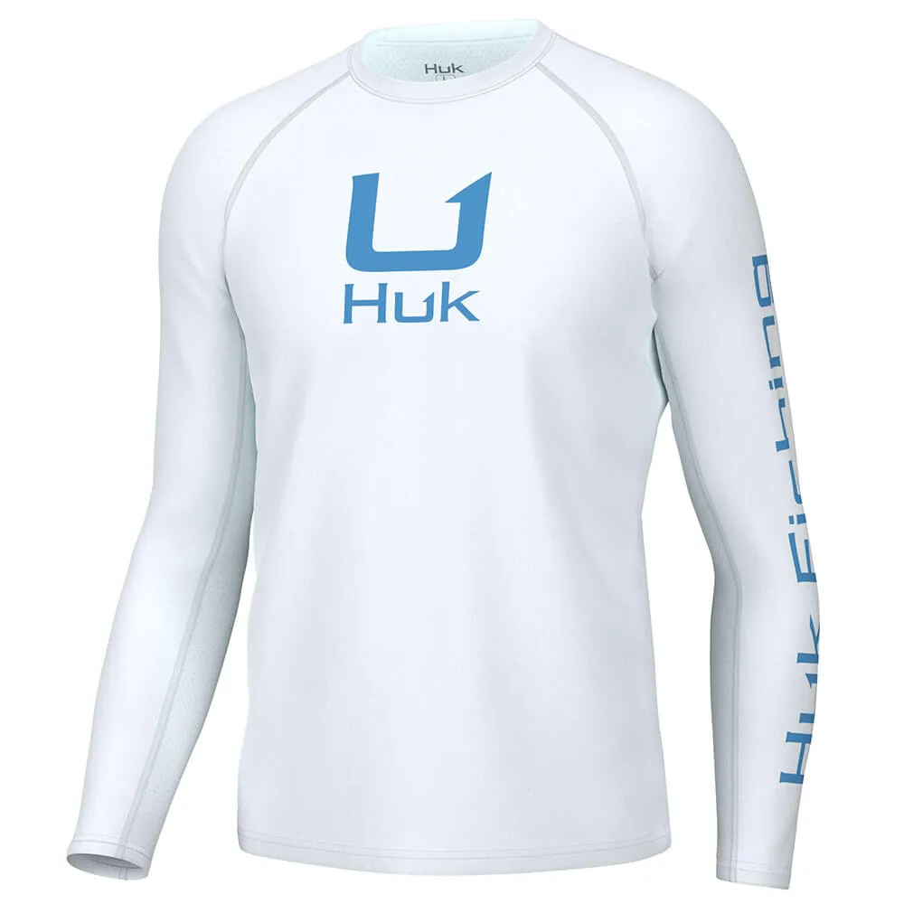 Huk Icon Crew Long Sleeve T-Shirt - White