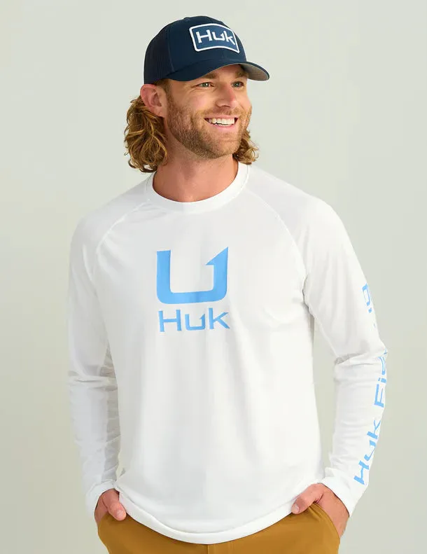 Huk Icon Crew Long Sleeve T-Shirt - White