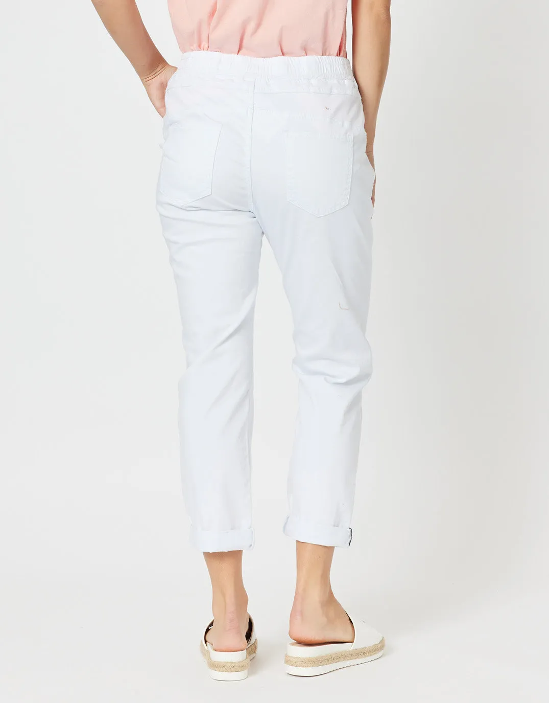 Isabella Cotton Pant - White