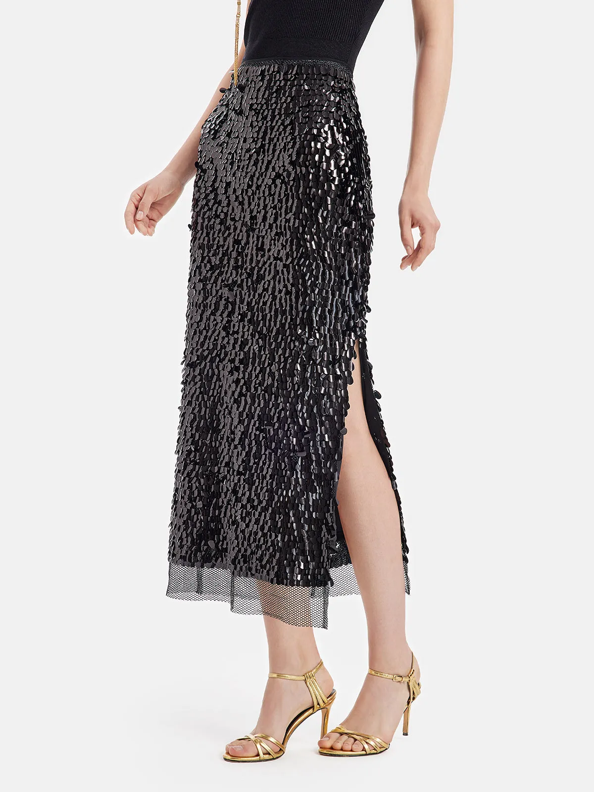 Luxe 3D Sequin Embellished Skirt