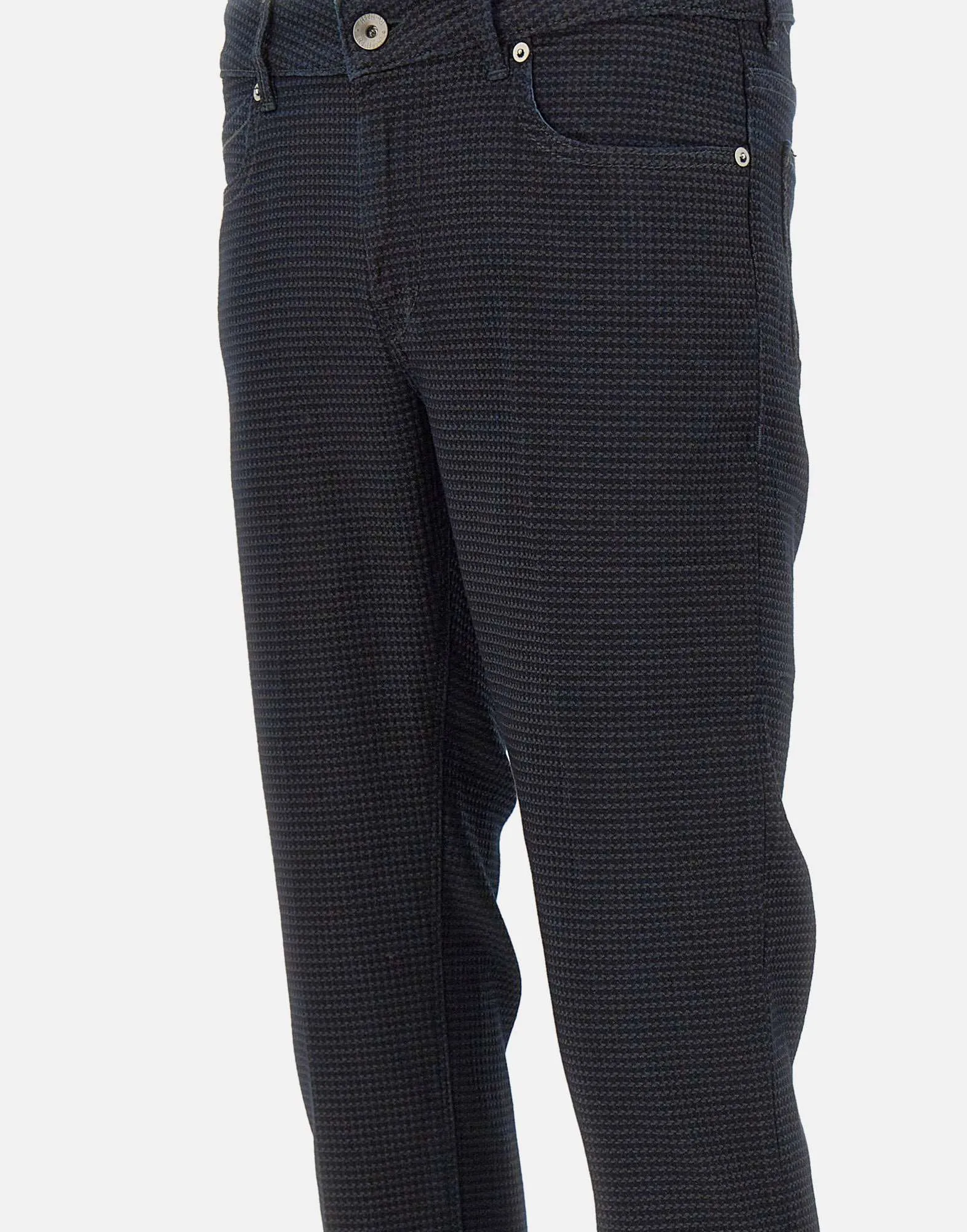 Midnight Blue Houndstooth Trousers