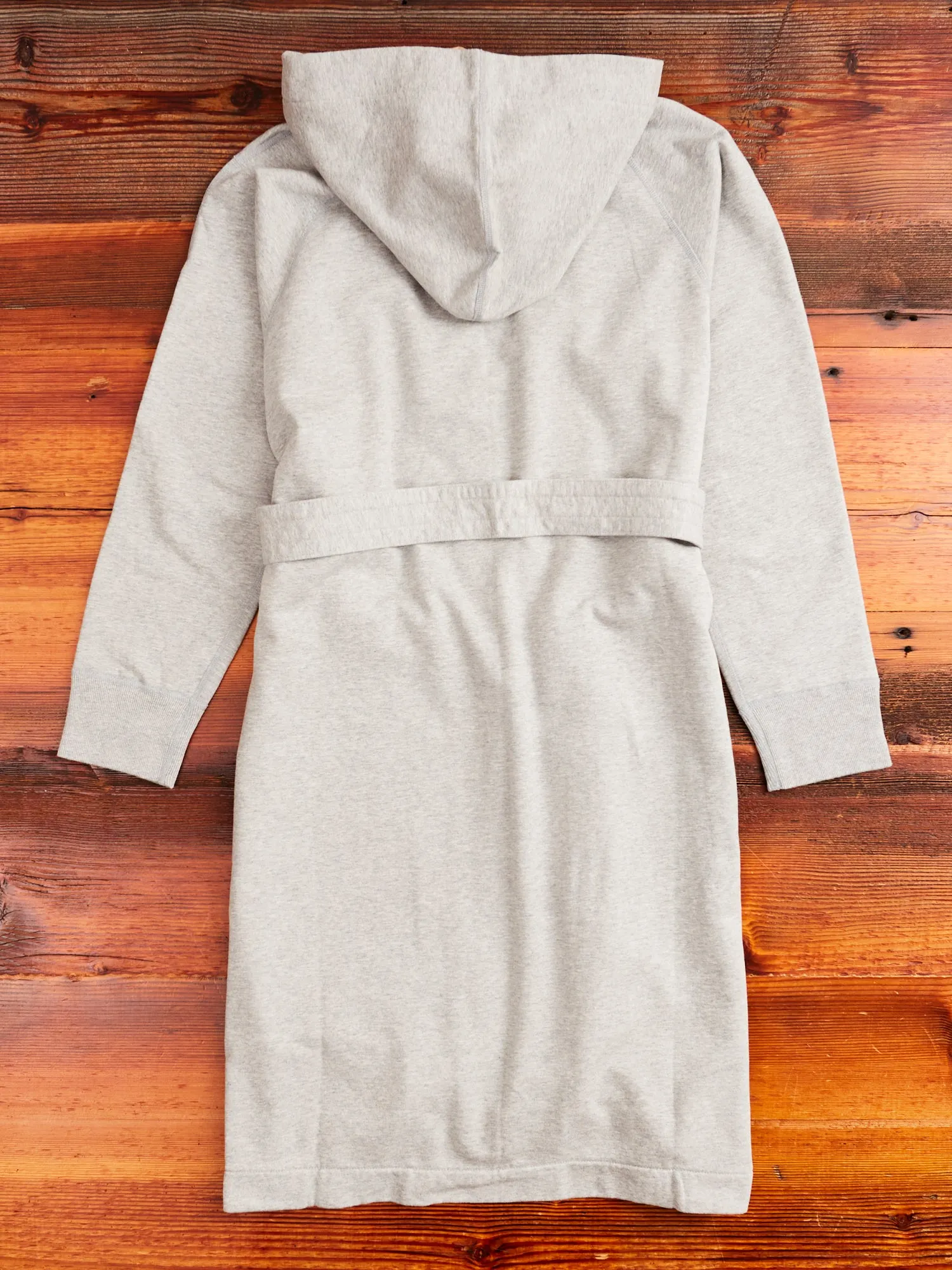 Midweight Terry Hooded Robe in Heather Grey