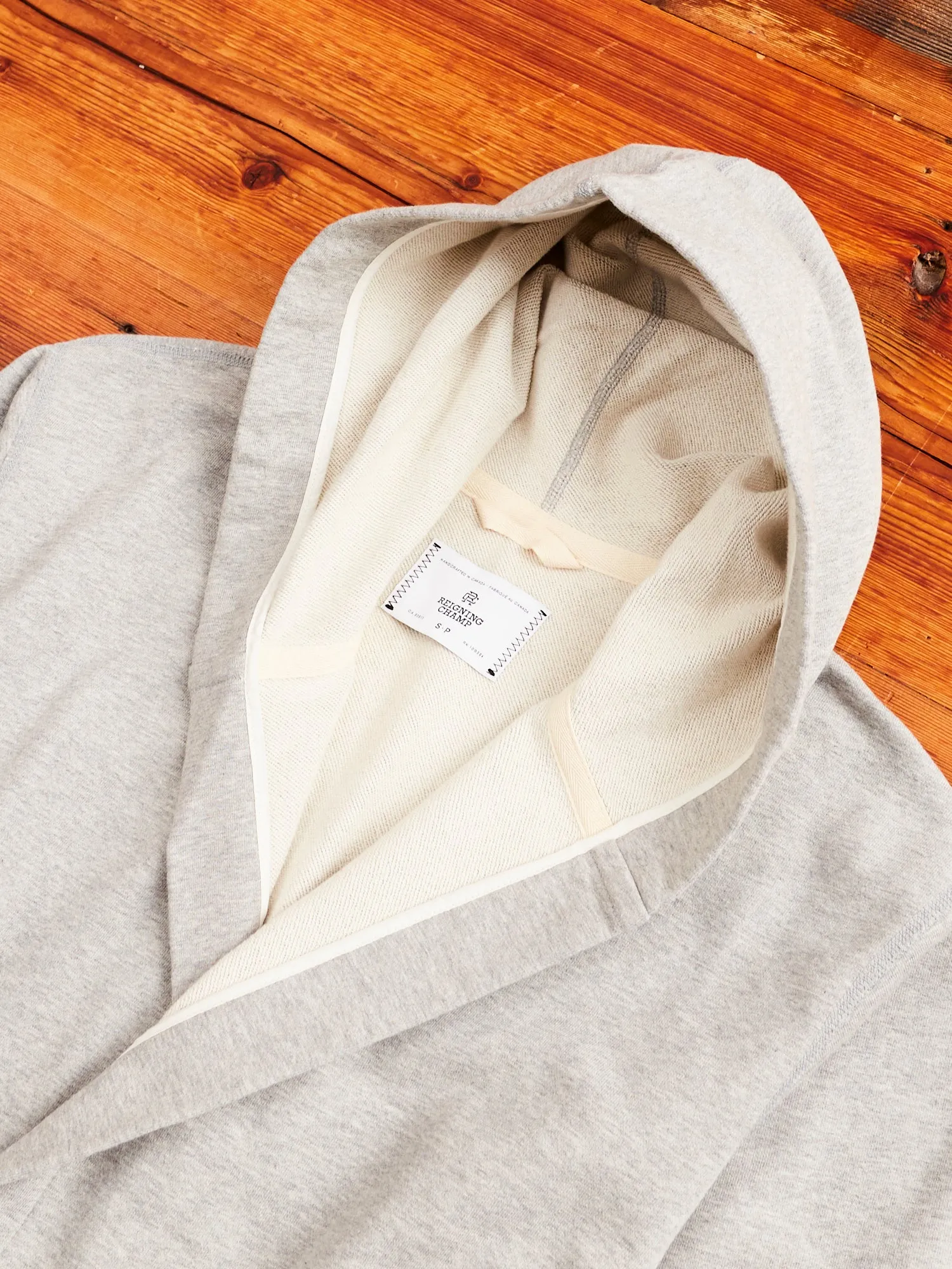 Midweight Terry Hooded Robe in Heather Grey