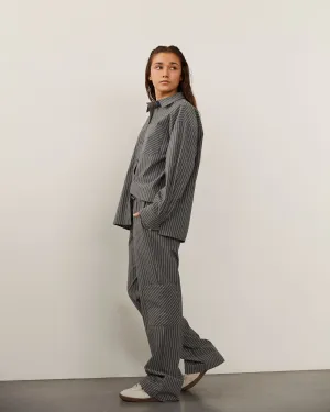 NOLASY TROUSERS - Grey Striped