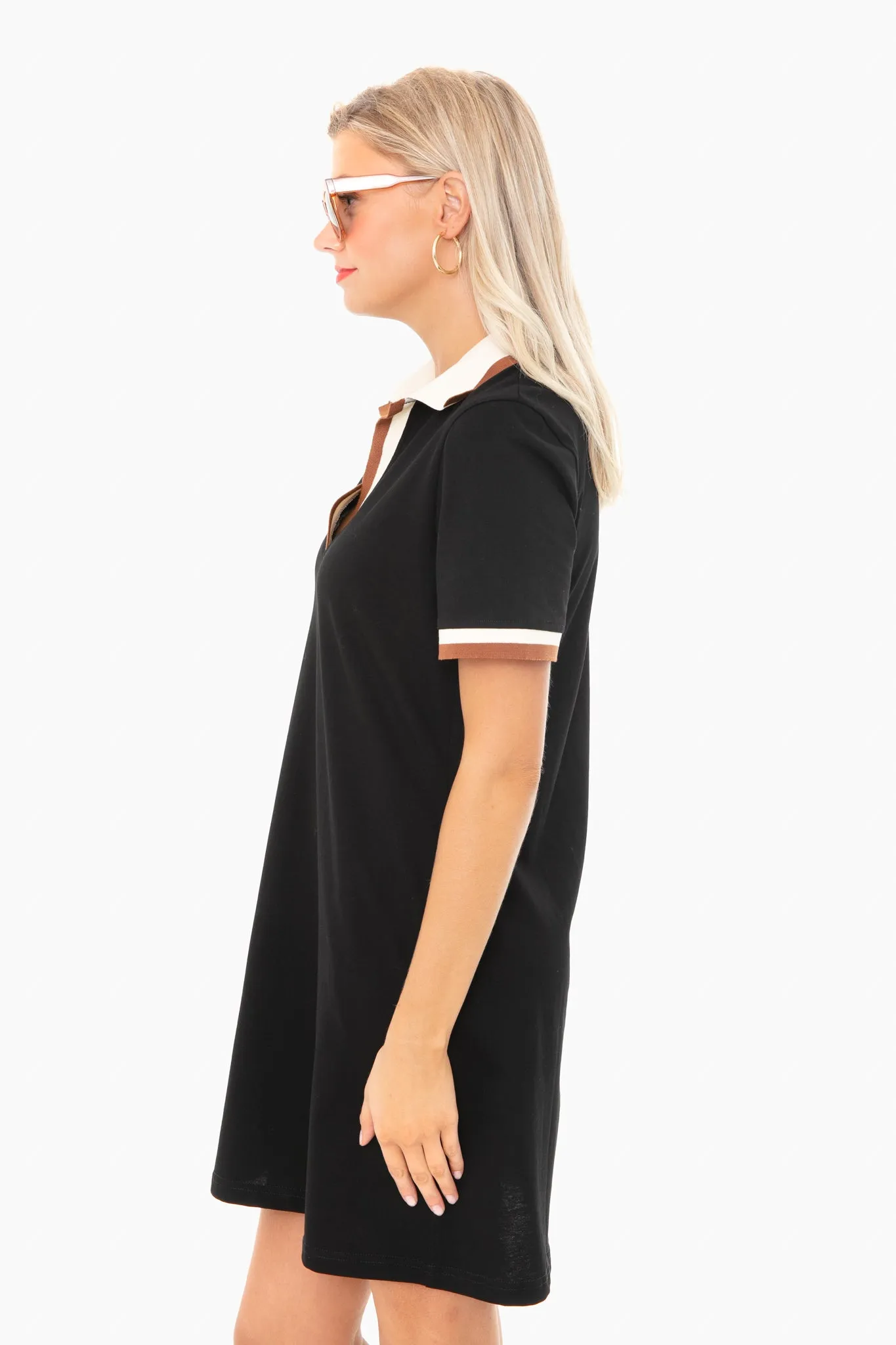 OLD Black Hutton Polo Dress