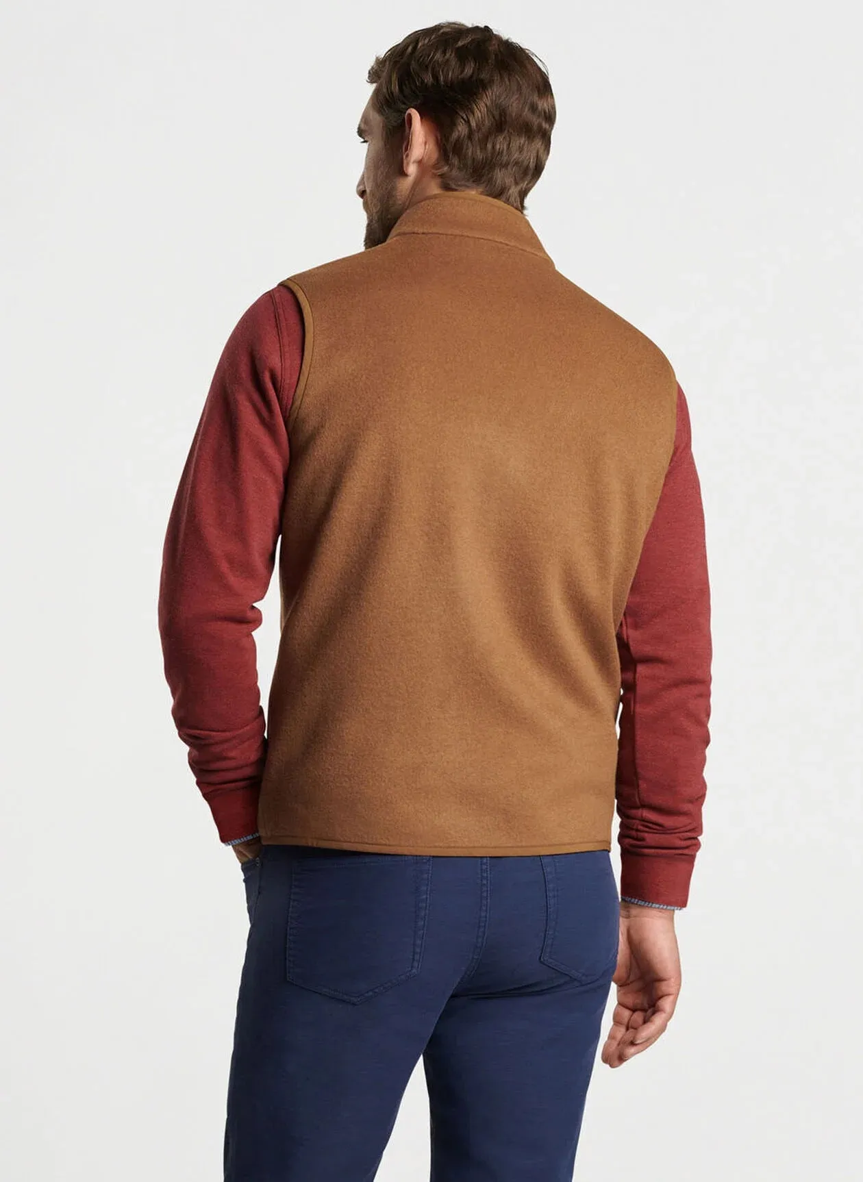 Peter Millar Crown Flex Fleece Vest-Hazel Wood