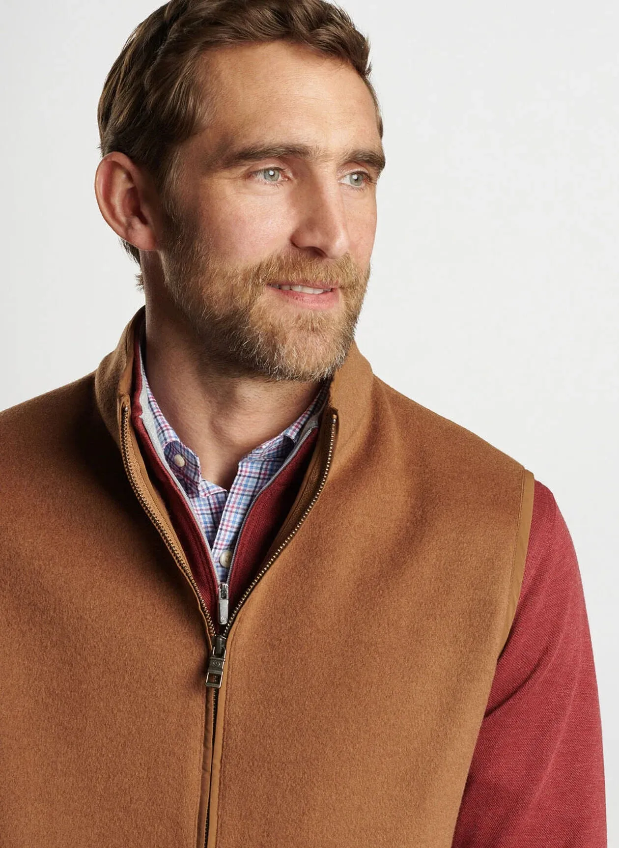 Peter Millar Crown Flex Fleece Vest-Hazel Wood