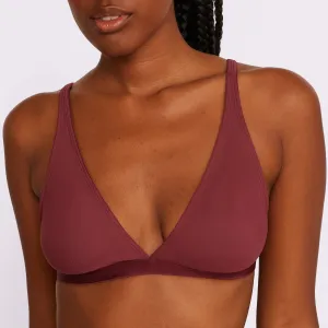 Plunge Bralette | Silky Mesh | Archive (Blackberry)