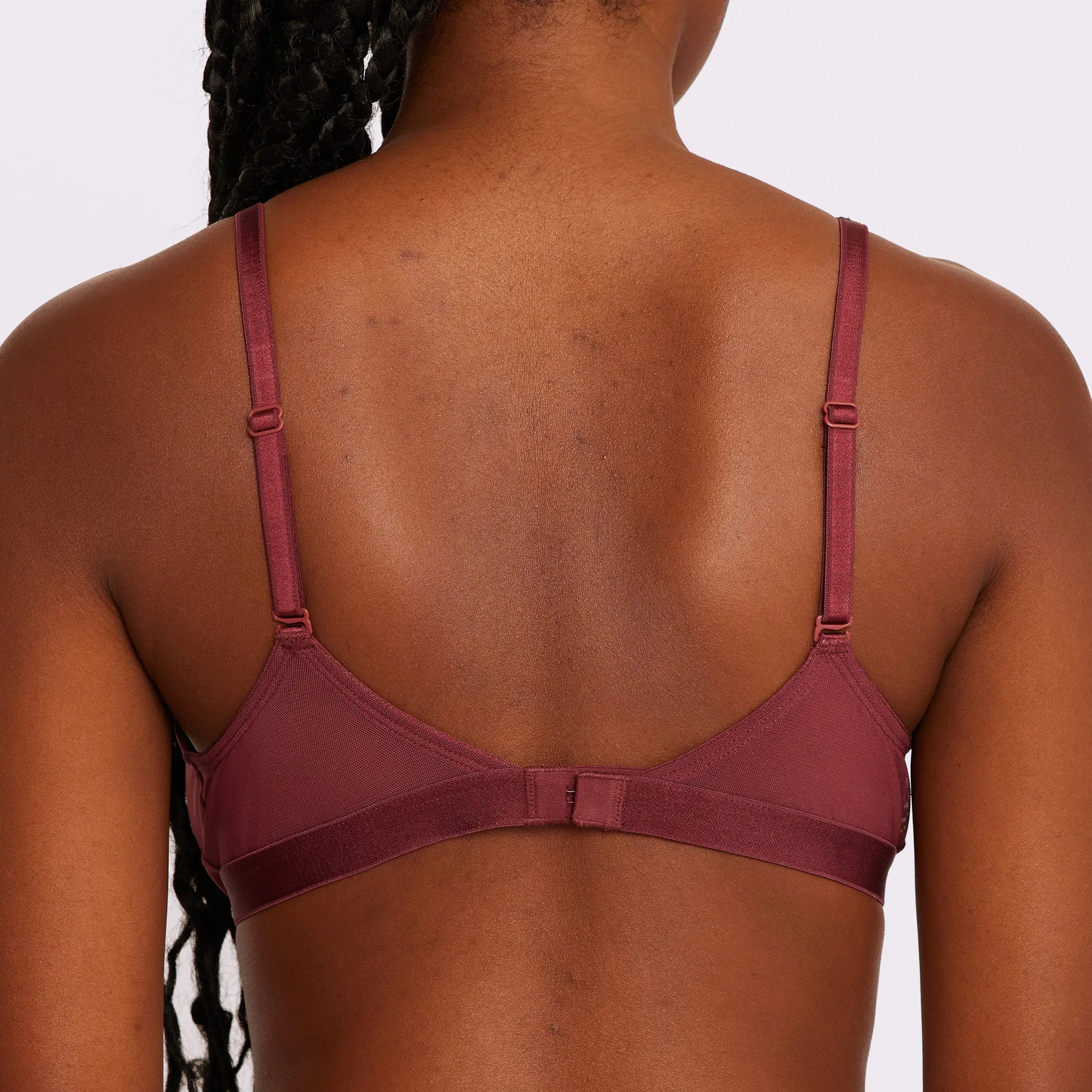 Plunge Bralette | Silky Mesh | Archive (Blackberry)