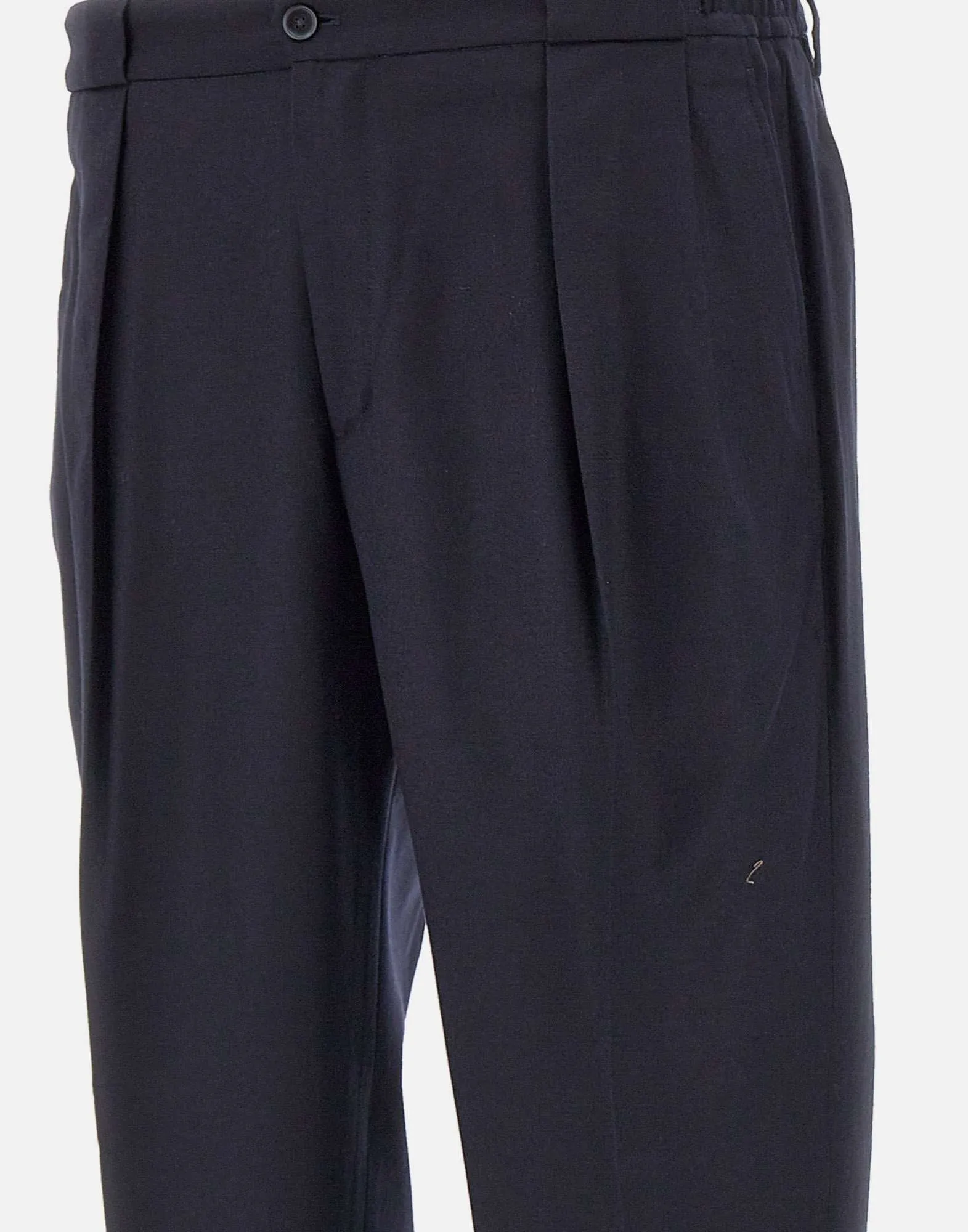 PortobelloS Navy Wool Trousers