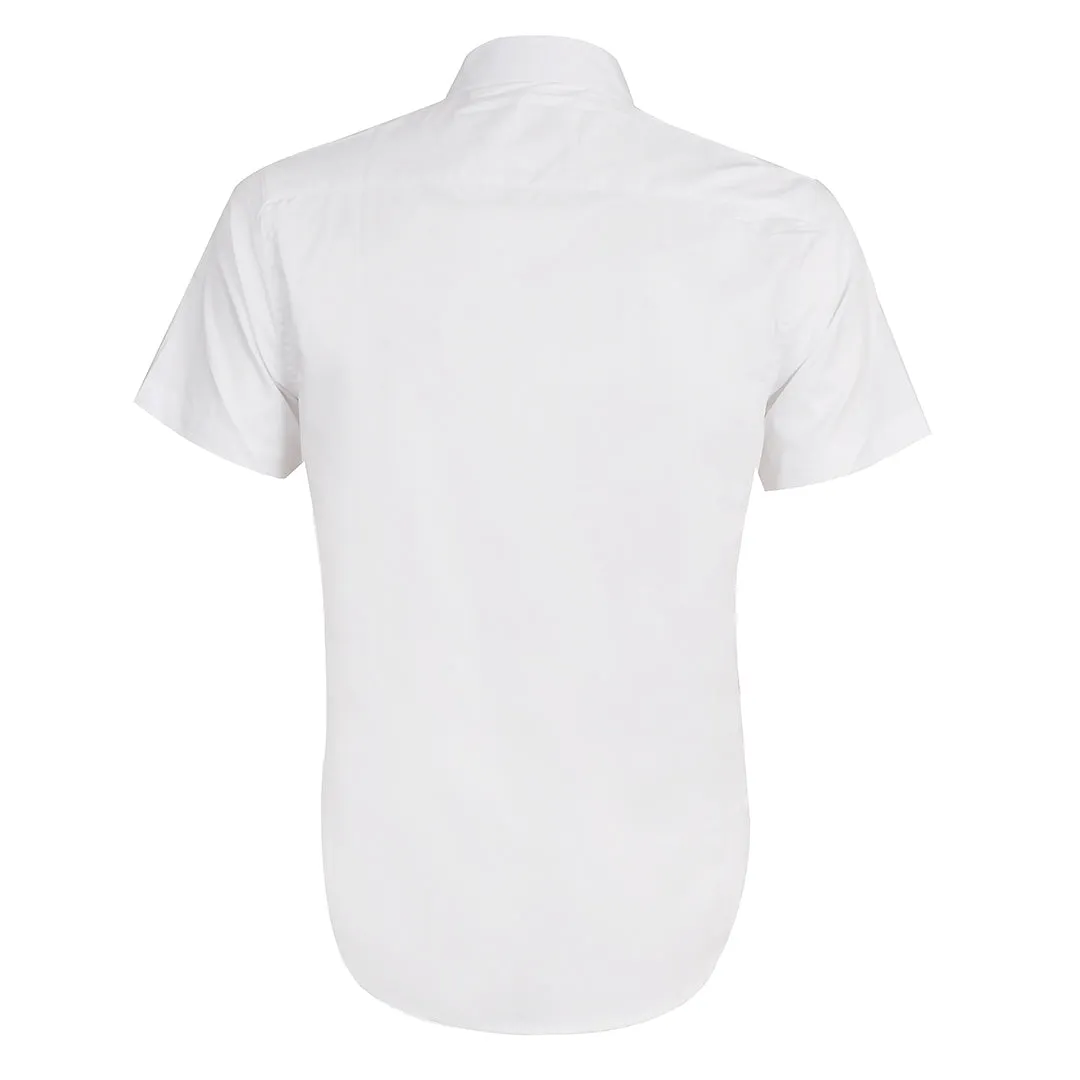 Premium Men's Fit White Pink Short Sleeve Shirt