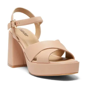 Sienna Heel in Nude Smooth