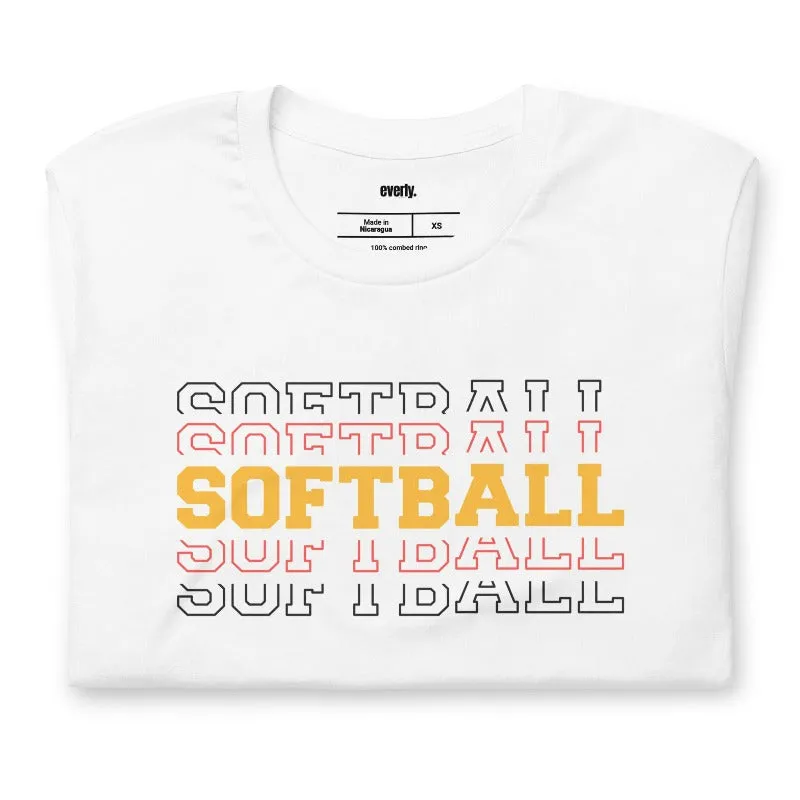 Softball Sports Lettering PNG Sublimation Digital Download Design