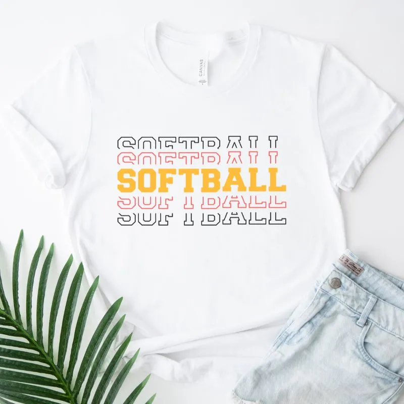 Softball Sports Lettering PNG Sublimation Digital Download Design