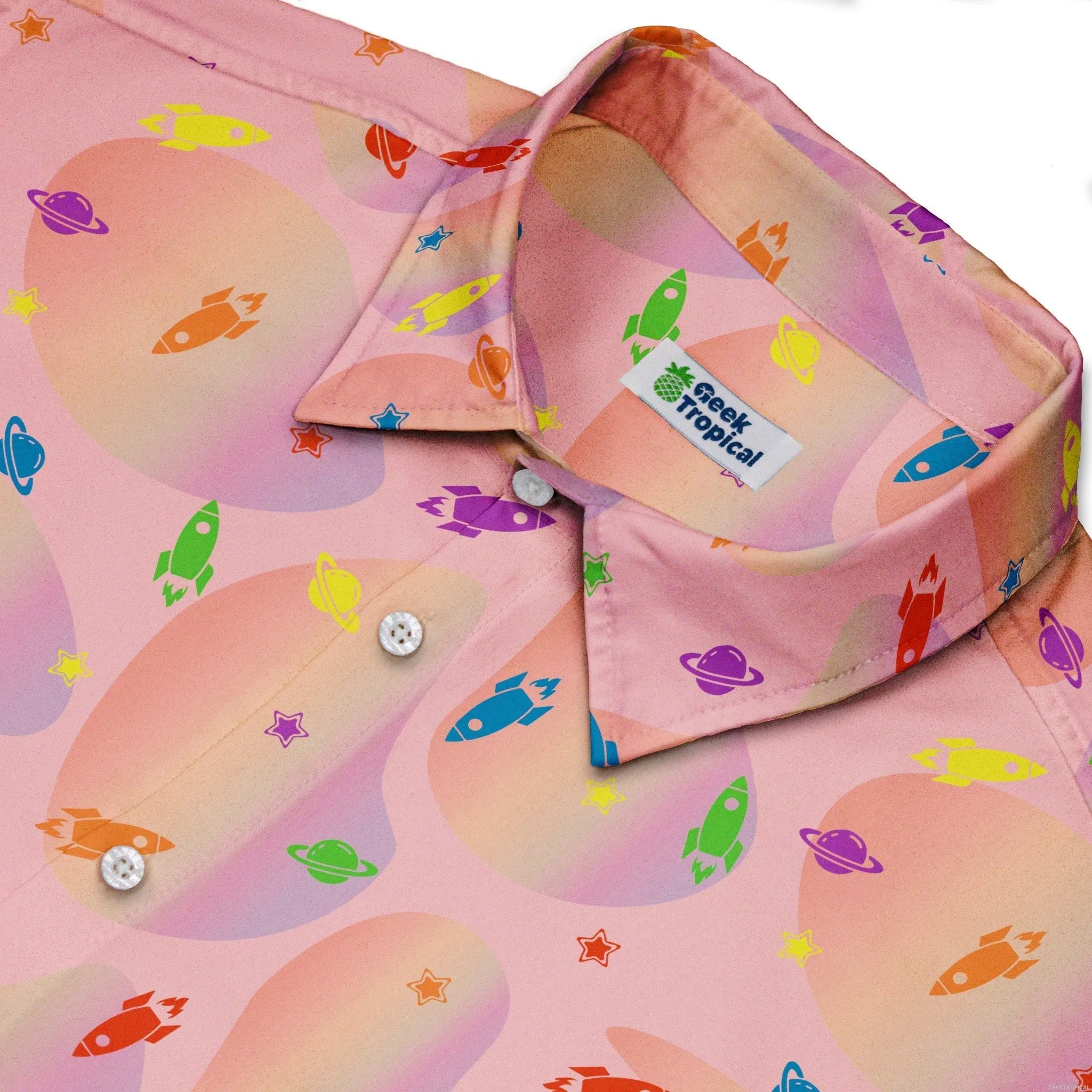 Space Pride Pink Button Up Shirt