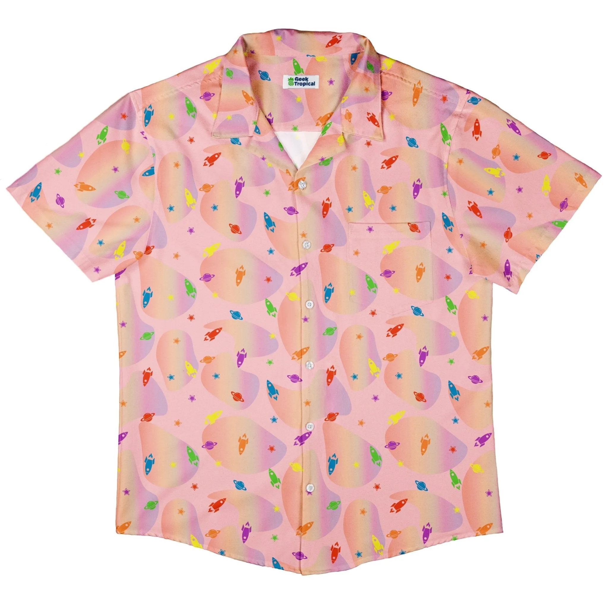 Space Pride Pink Button Up Shirt