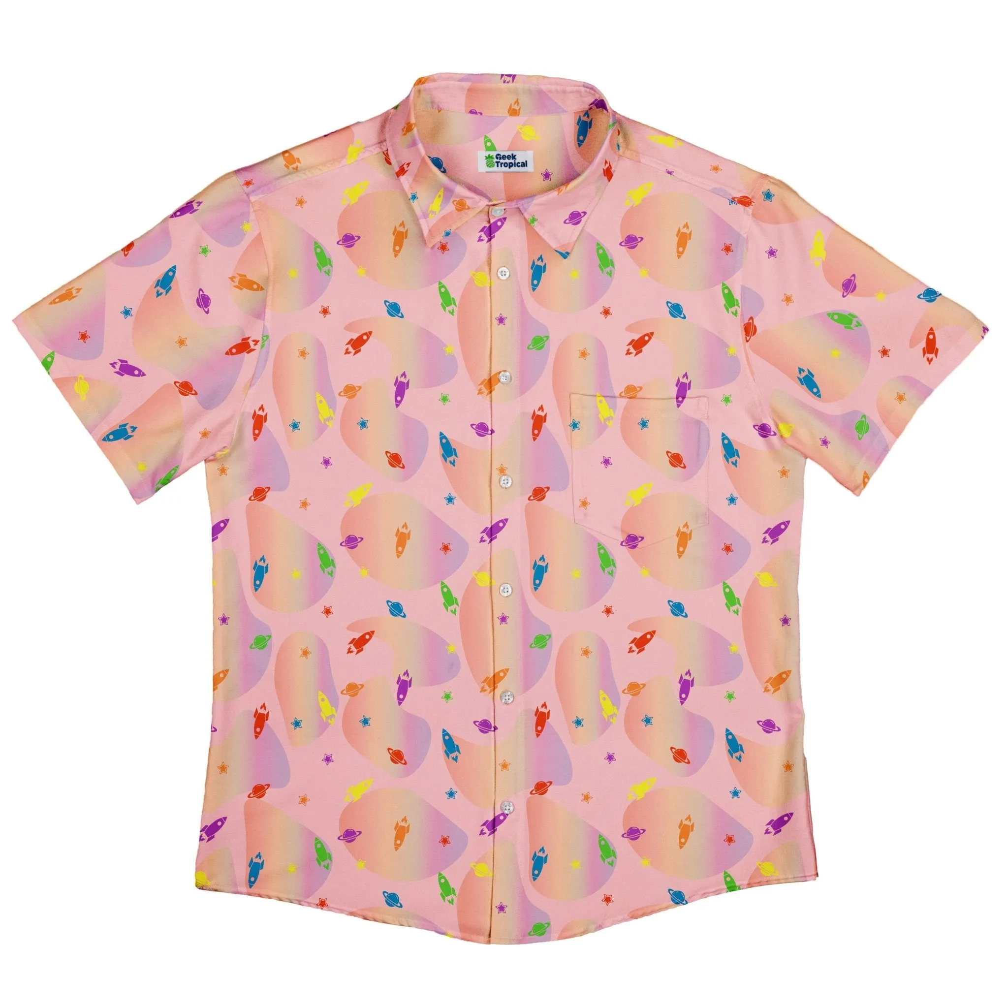 Space Pride Pink Button Up Shirt