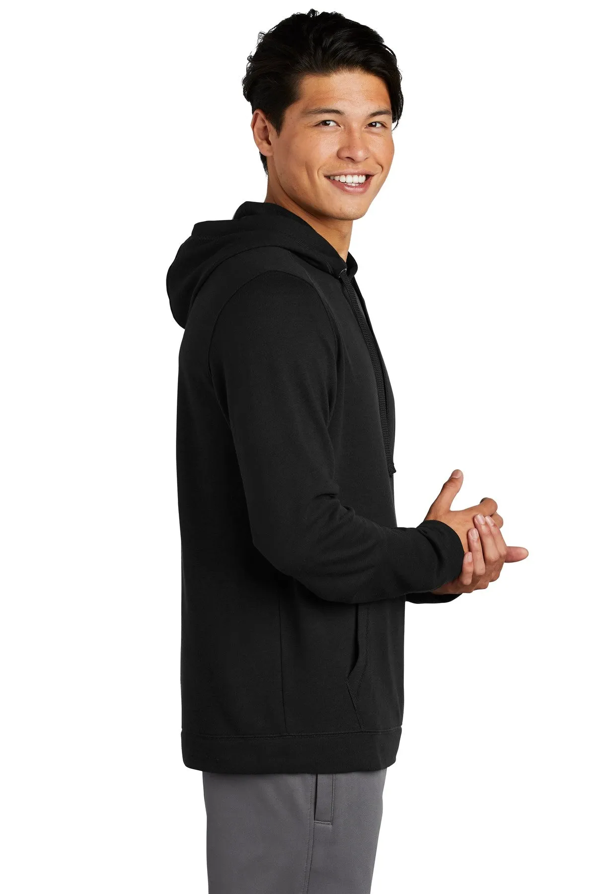 Sport-Tek ® PosiCharge ® Tri-Blend Wicking Fleece Hooded Pullover. ST296