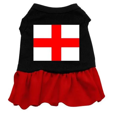 St. Georges Cross Screen Print Dress Black with Red XXL (18)