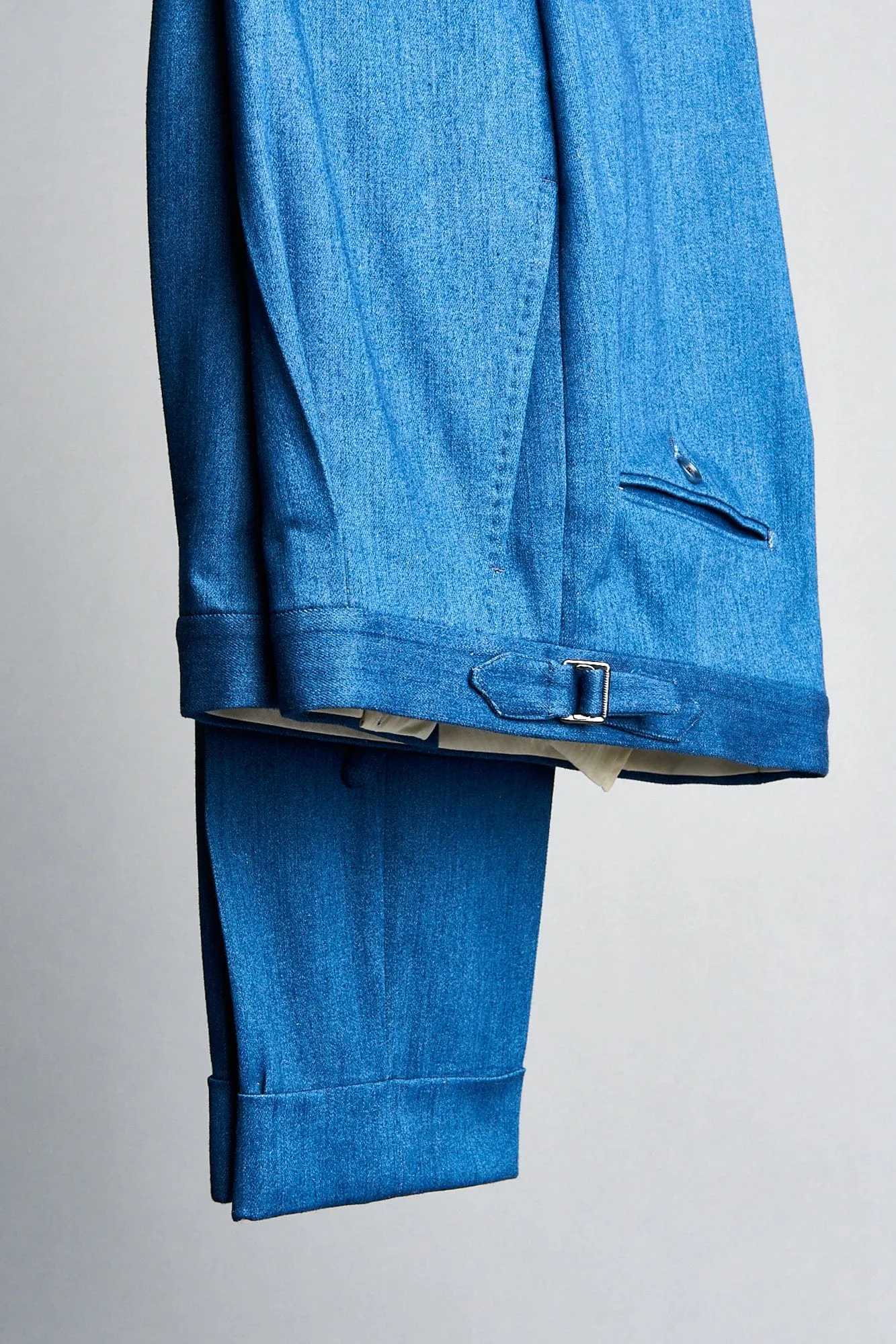 Stretch Denim & Cashmere Trouser