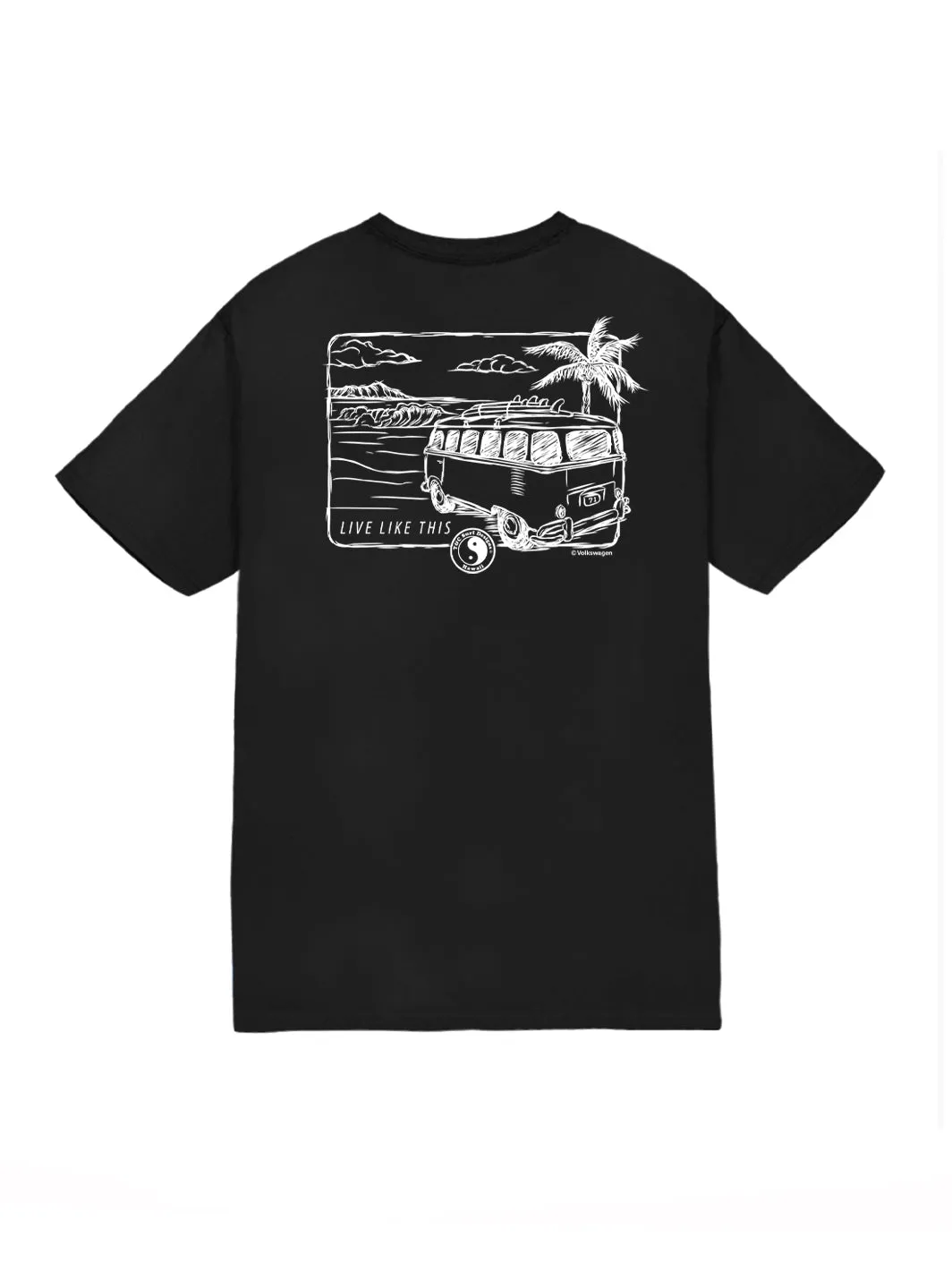 T&C Surf Bus Sketch Rectangle Volkswagen Jersey Tee