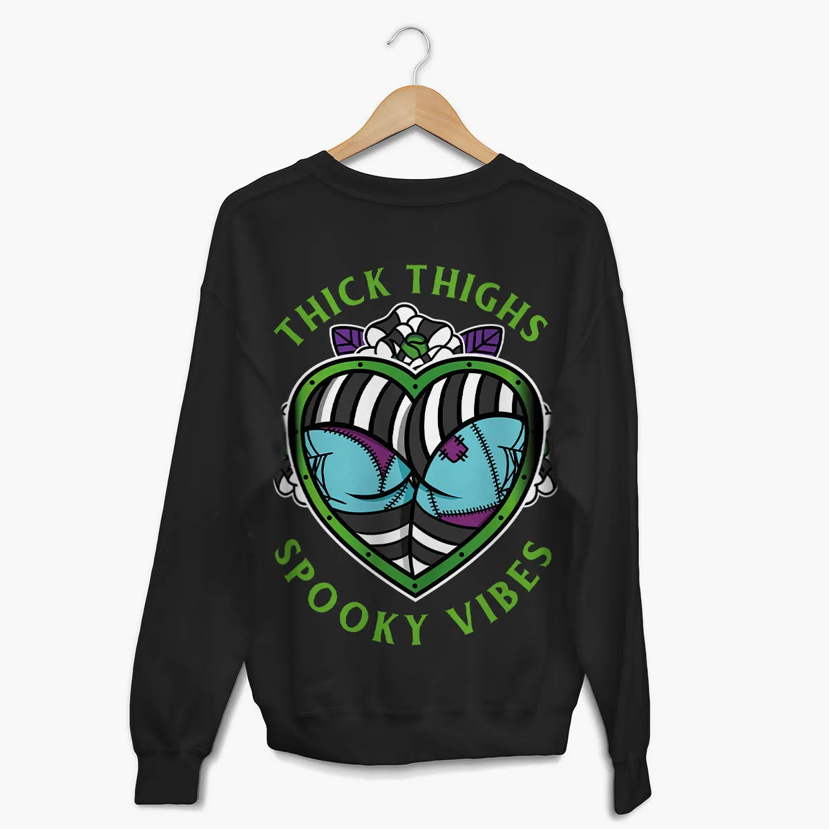 Thick Thighs Spooky Vibes Sweatshirt (Unisex)