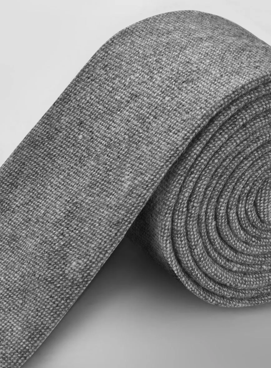 Tweed Tie - Light Weight Dark Gray