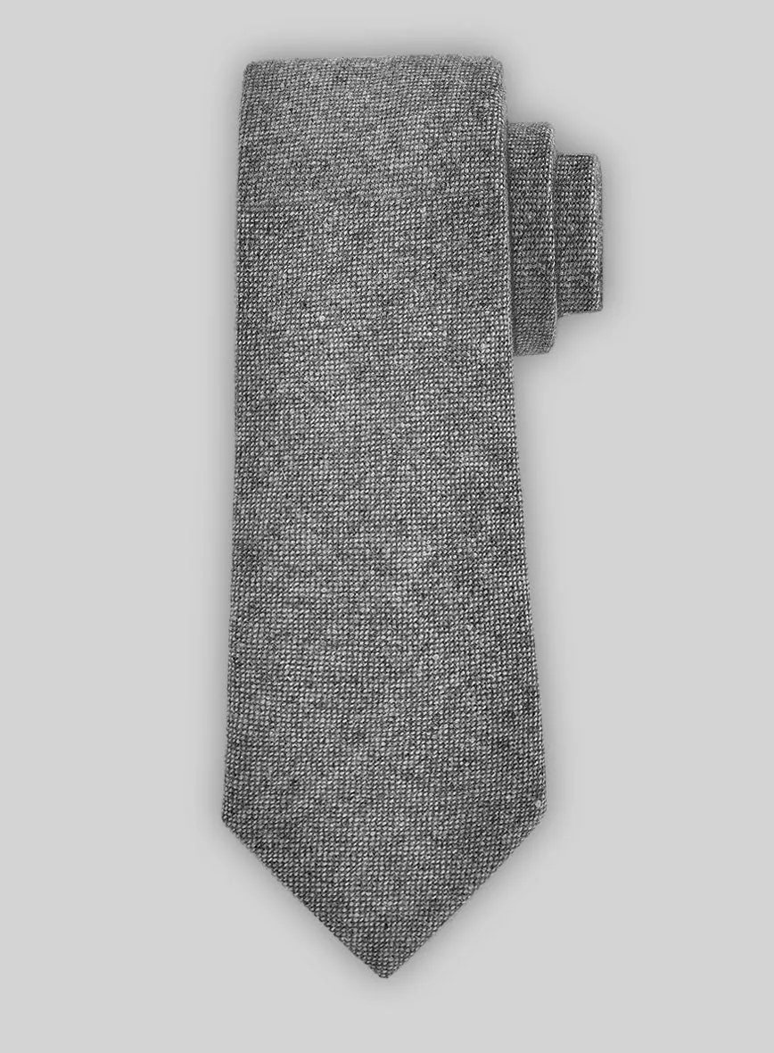 Tweed Tie - Light Weight Dark Gray