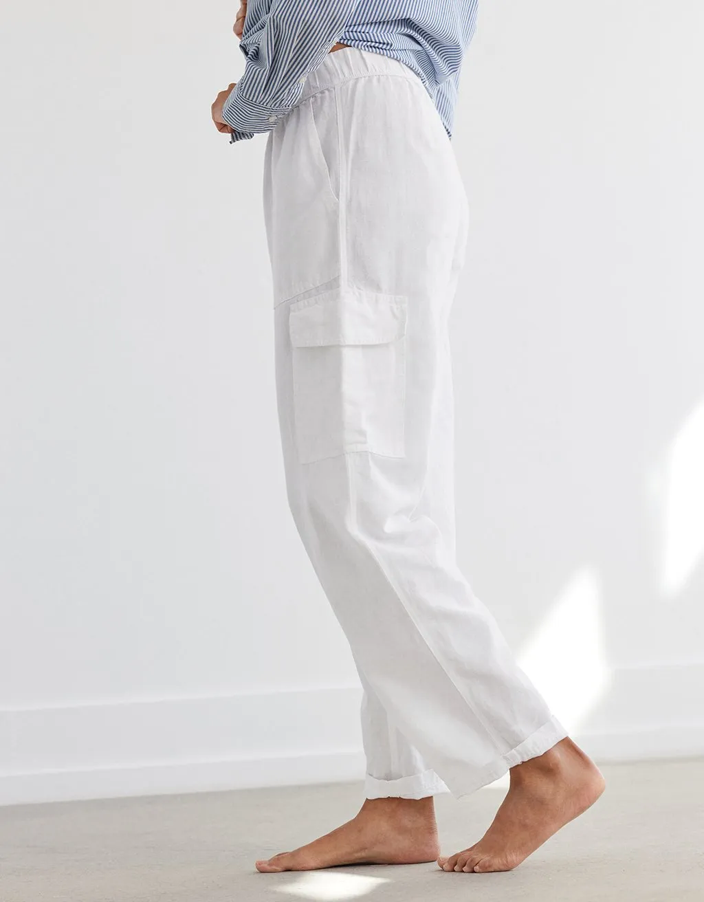 unsubscribed linen cargo pant