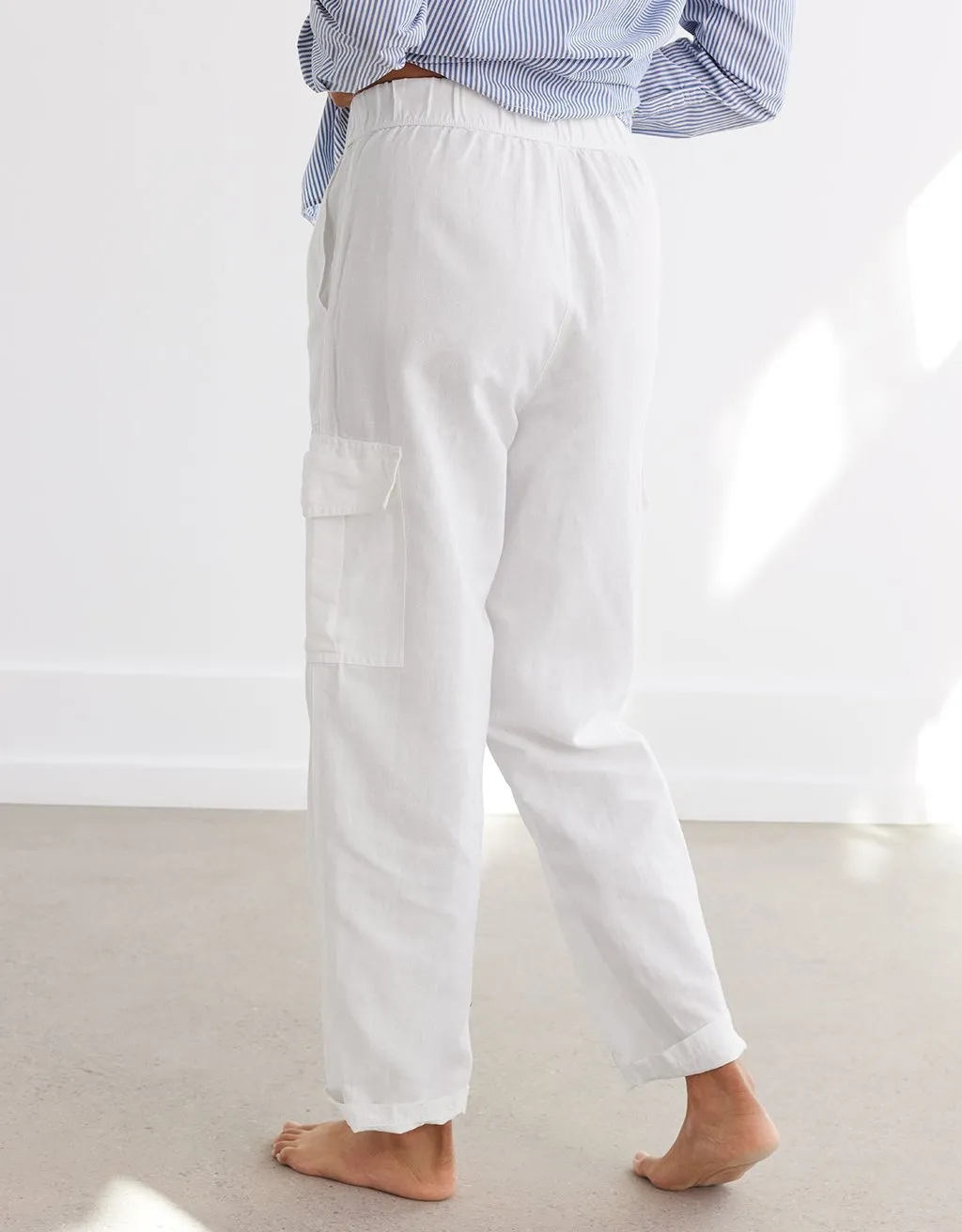 unsubscribed linen cargo pant