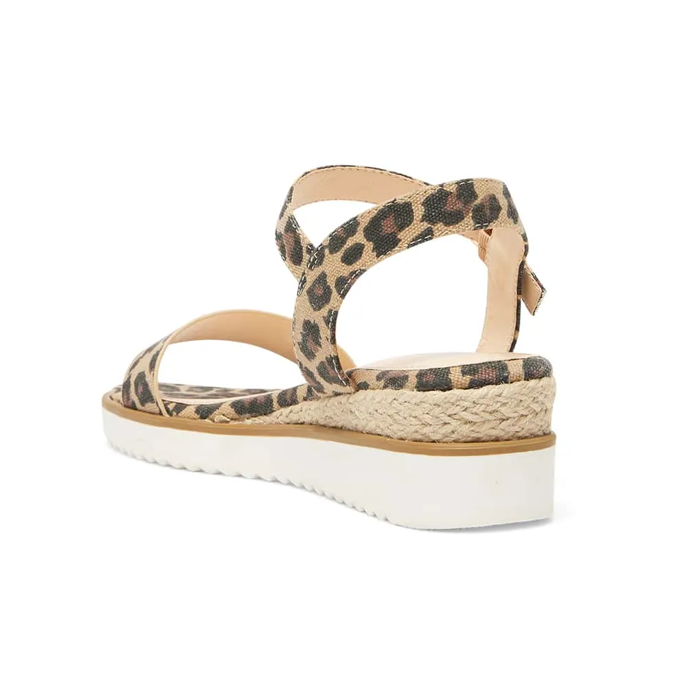 Verona Wedge in Animal Fabric