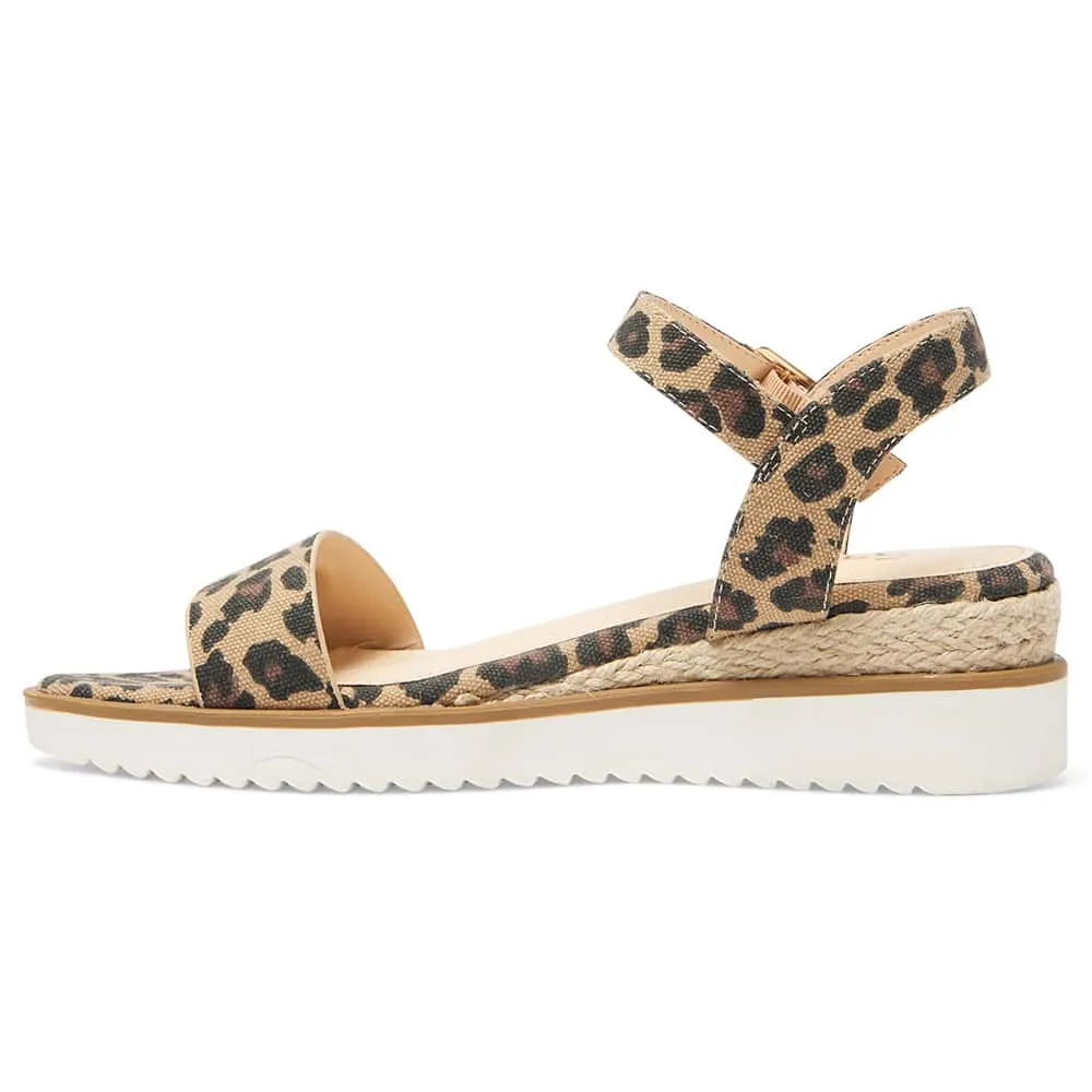 Verona Wedge in Animal Fabric