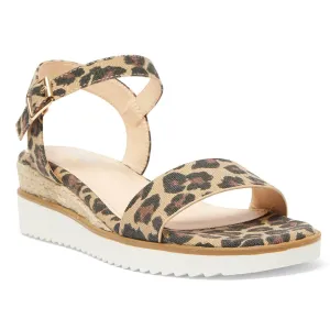 Verona Wedge in Animal Fabric