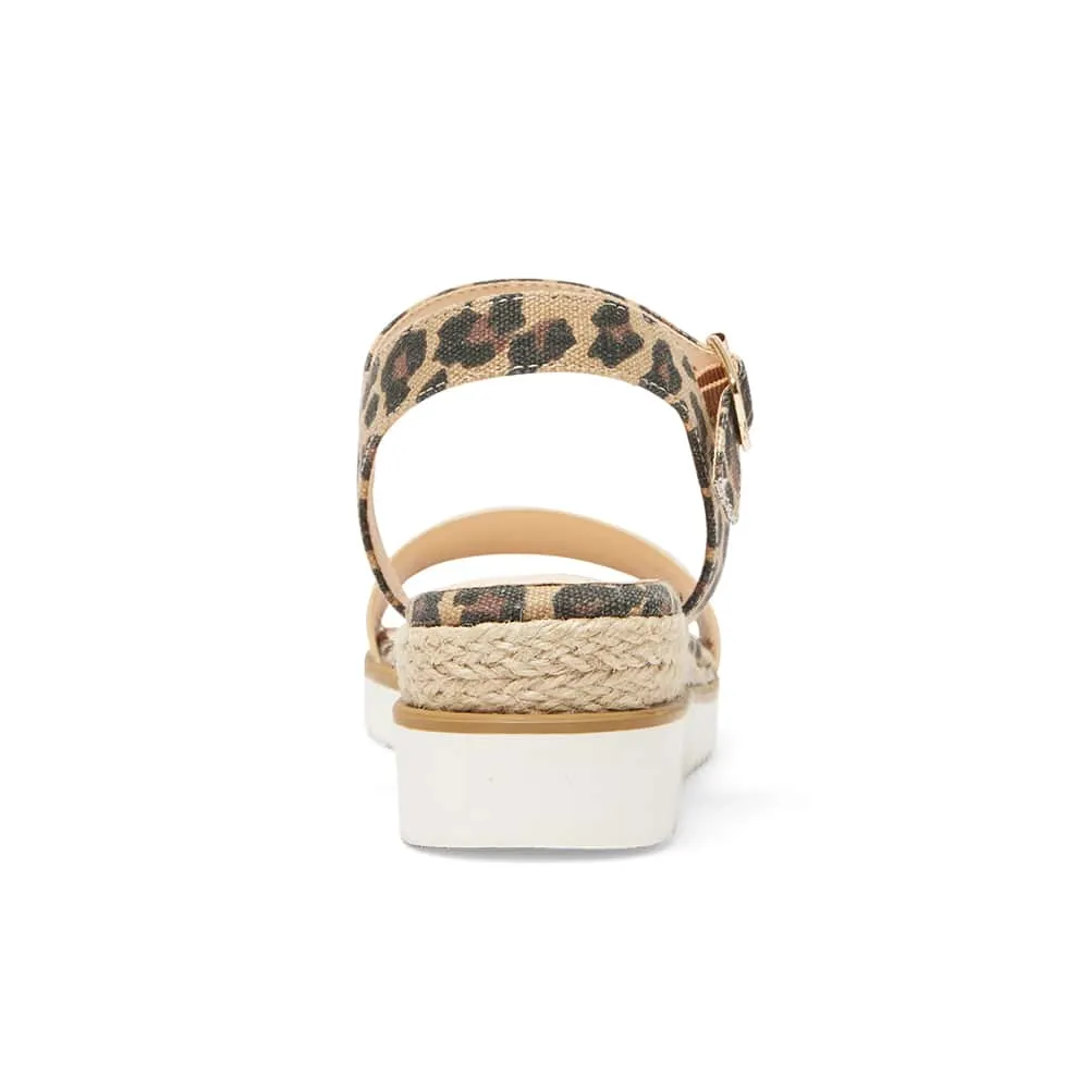 Verona Wedge in Animal Fabric