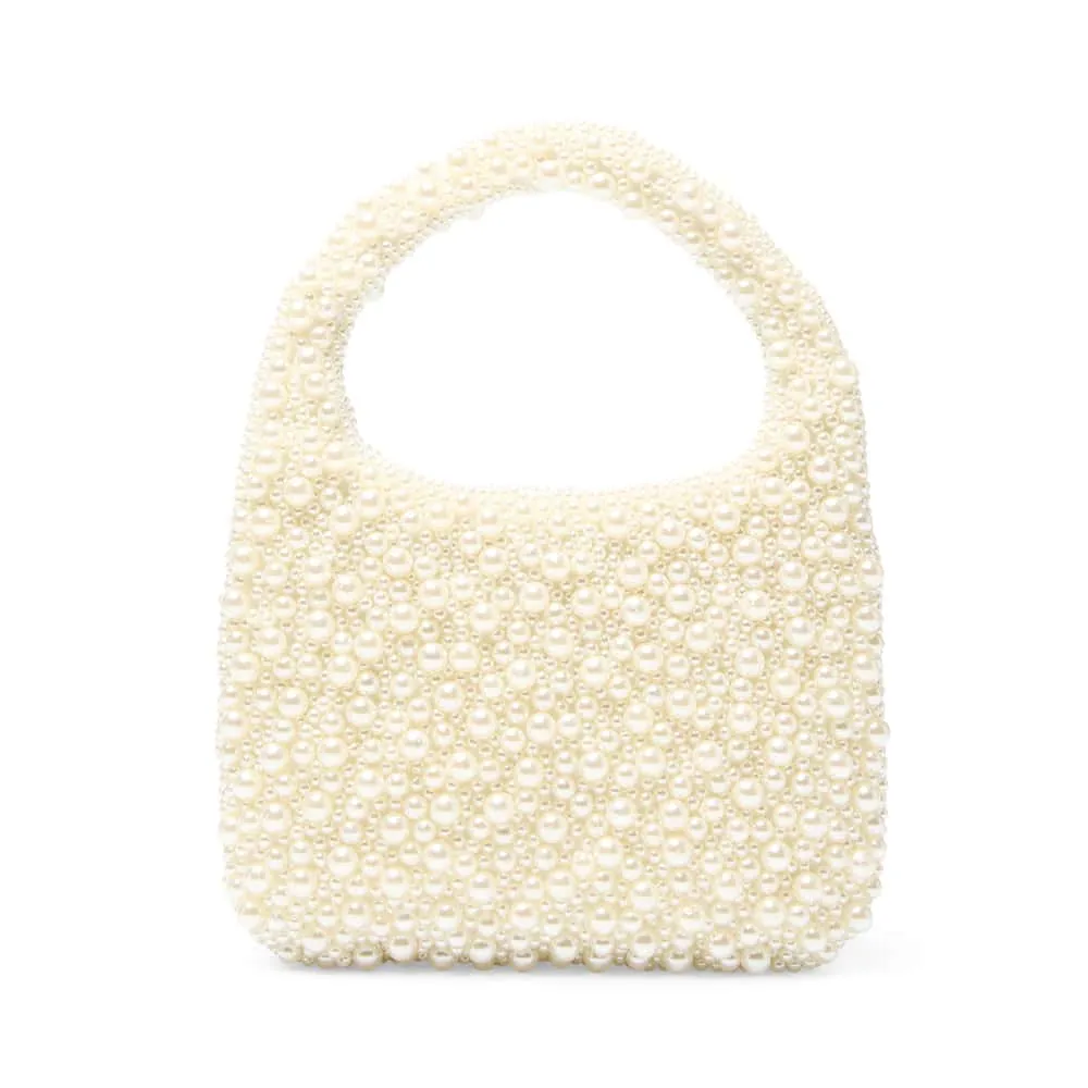 Zariah Evening Bag in Ivory Pearl